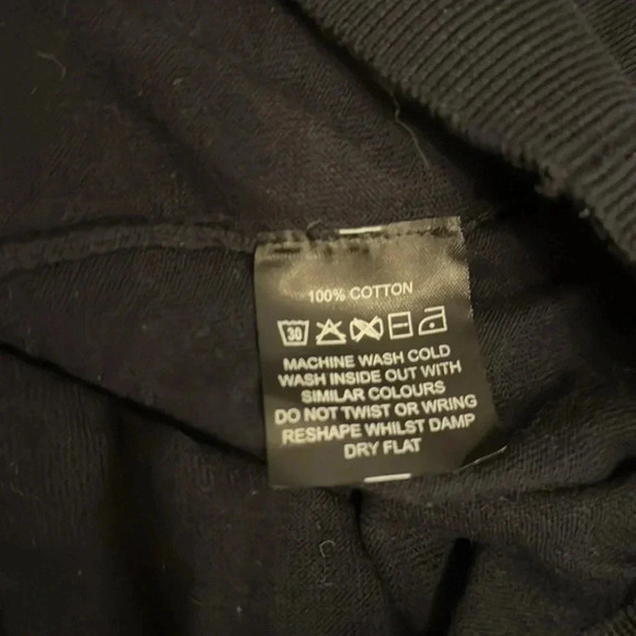 Paul James Wolf and badger cotton mock turtleneck navy L - Picture 3 of 4